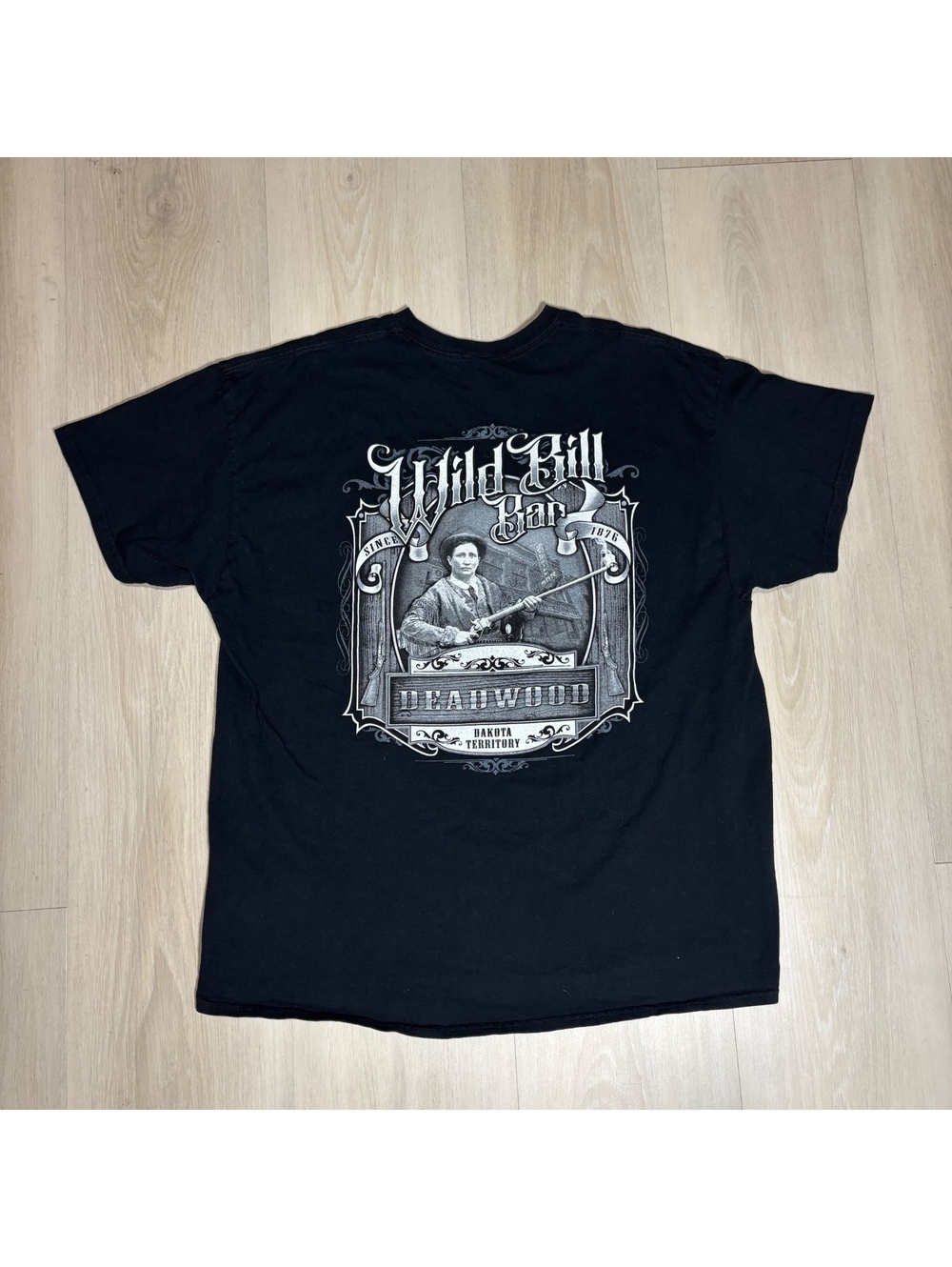 Wild Bill Bar Deadwood T Shirt Mens 2XL Calamity Jane Western Graphic Black Tee